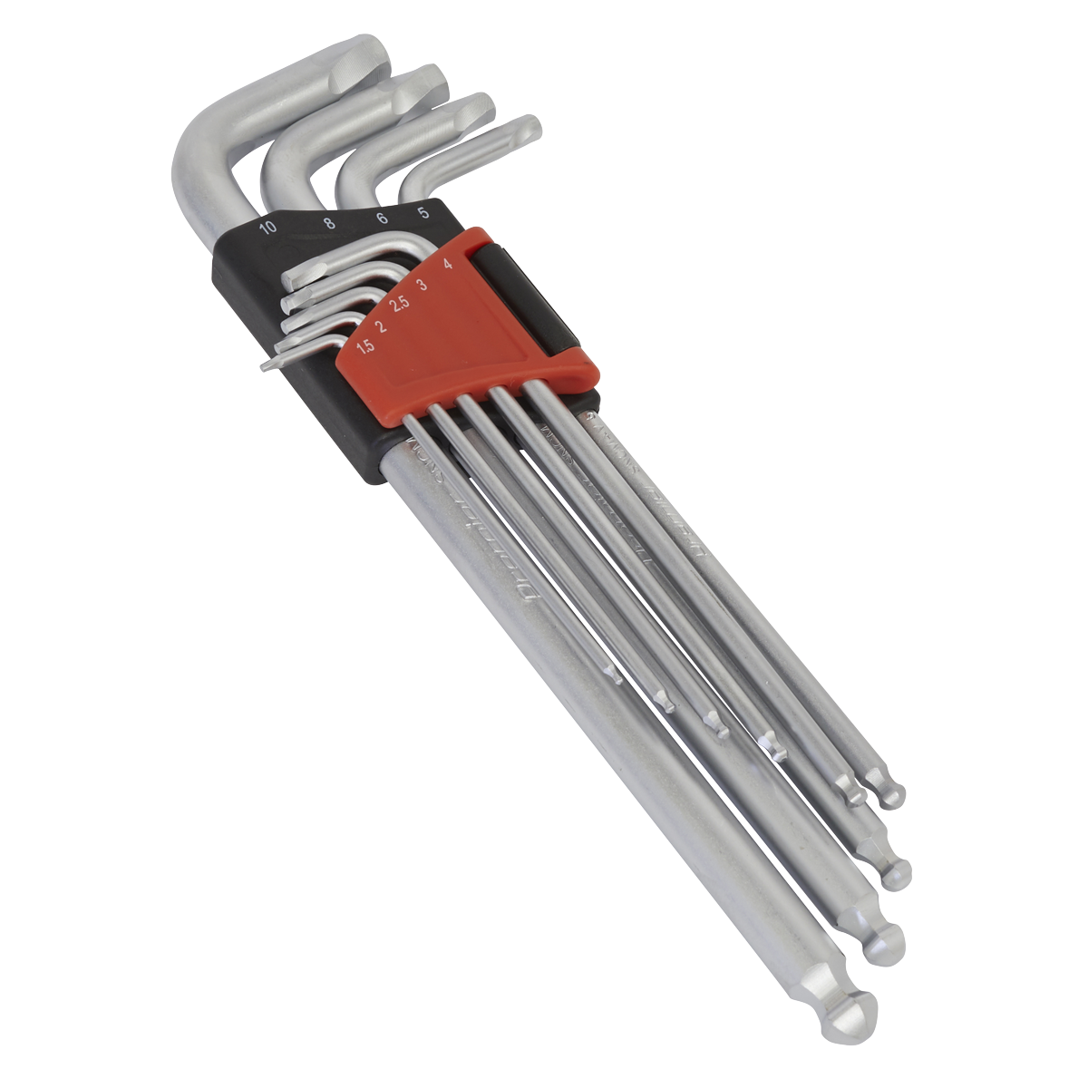 Sealey AK7180 Premier Lock-On™ Extra-Long Ball-End Hex Key Set 9pc