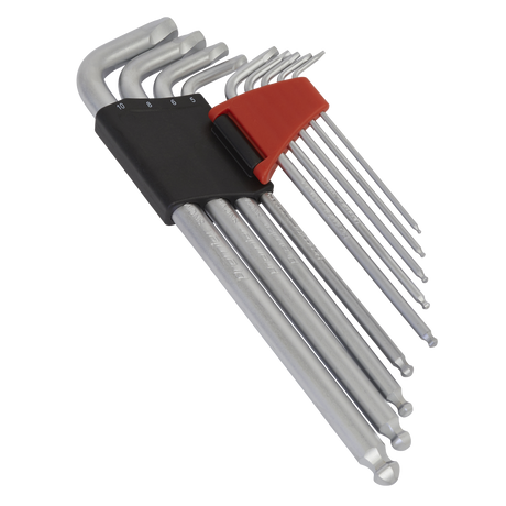 Sealey AK7180 Premier Lock-On™ Extra-Long Ball-End Hex Key Set 9pc - additional view 2