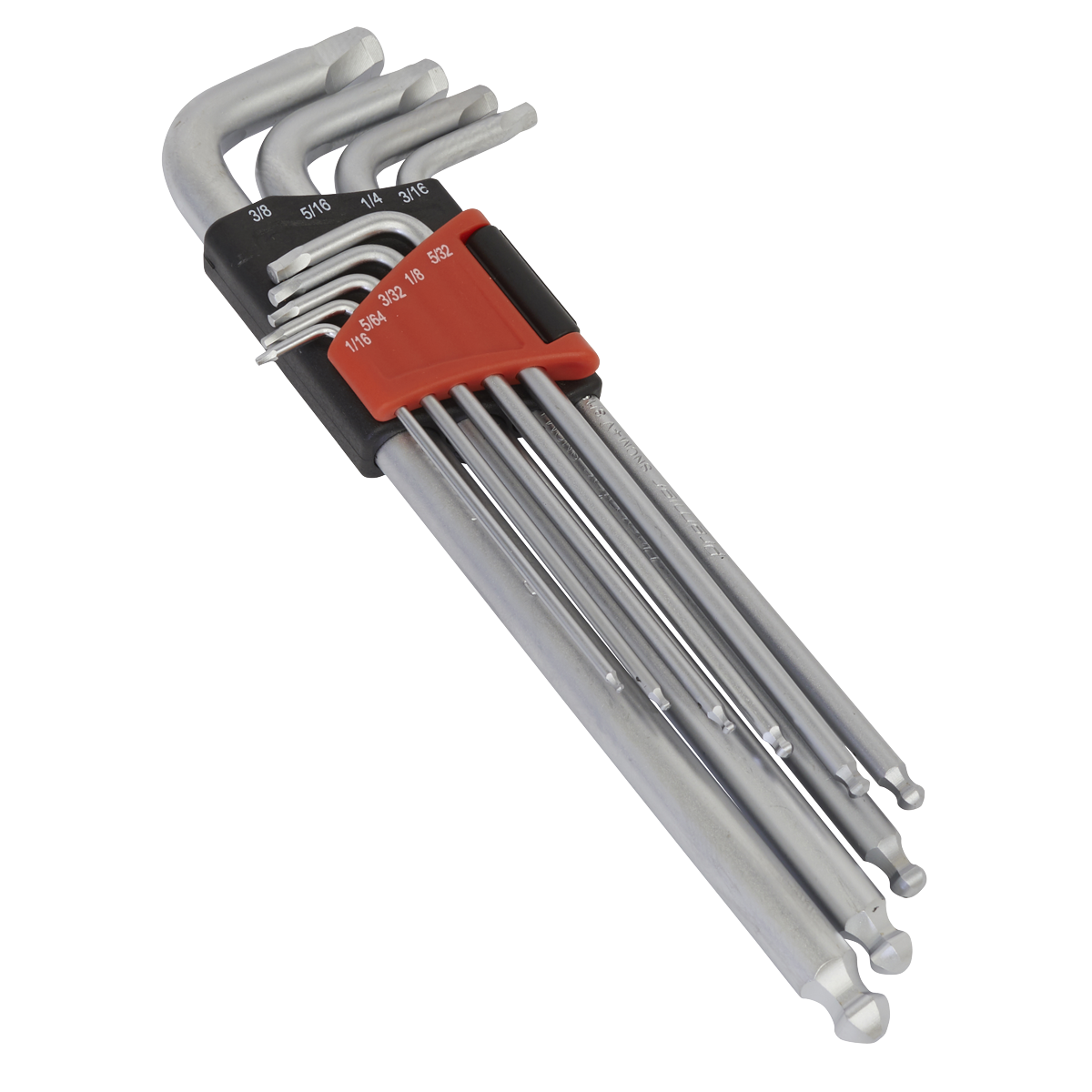 Sealey AK7181 Premier Imperial Lock-On™ Extra-Long Ball-End Hex Key Set 9pc