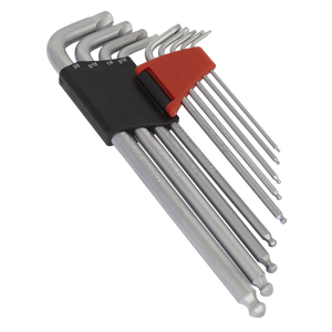 Sealey AK7181 Premier Imperial Lock-On™ Extra-Long Ball-End Hex Key Set 9pc - additional view 2