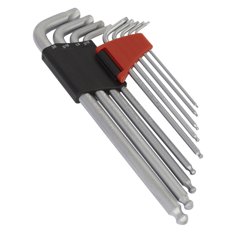 Sealey AK7181 Premier Imperial Lock-On™ Extra-Long Ball-End Hex Key Set 9pc - additional view 2