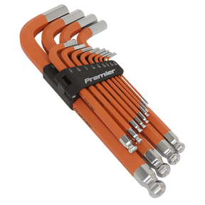 Sealey AK71870 Premier Imperial Jumbo Anti-Slip Ball-End Hex Key Set 13pc