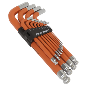 Sealey AK71870 Premier Imperial Jumbo Anti-Slip Ball-End Hex Key Set 13pc