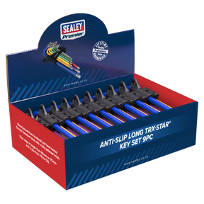 Sealey AK7193DB Anti-Slip Long TRX-Star* Key Set 9pc - Display Box of 10