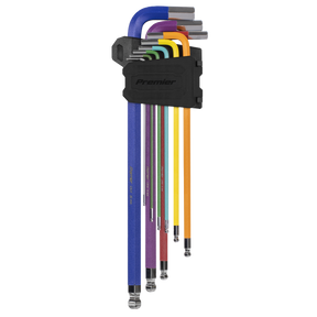 Sealey AK7198 Extra-Long Ball-End Hex Key Set - Imperial 9pc