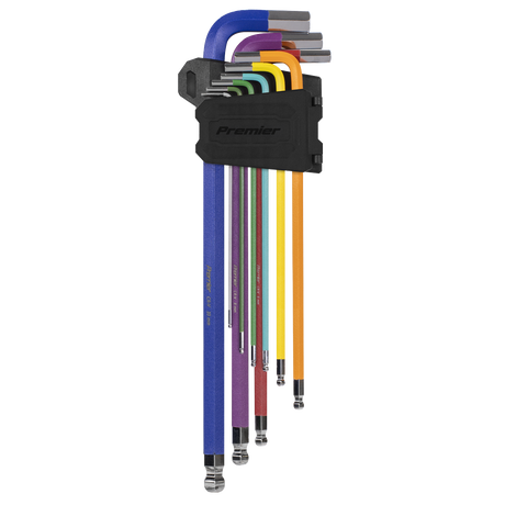 Sealey AK7198 Extra-Long Ball-End Hex Key Set - Imperial 9pc