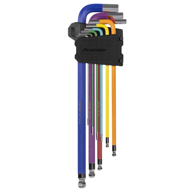 Sealey AK7198 Extra-Long Ball-End Hex Key Set - Imperial 9pc