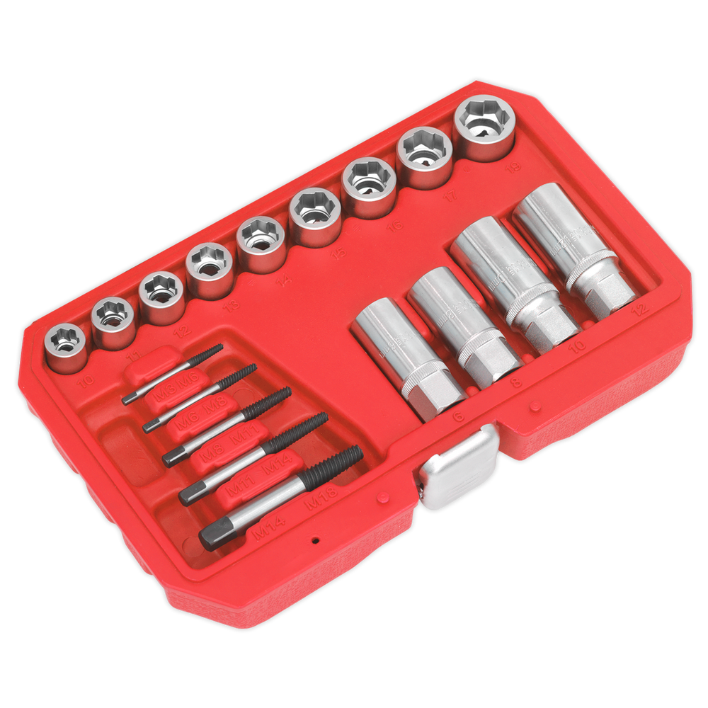Sealey AK751 Premier Bolt, Stud & Screw Extractor Set 18pc - additional view 4