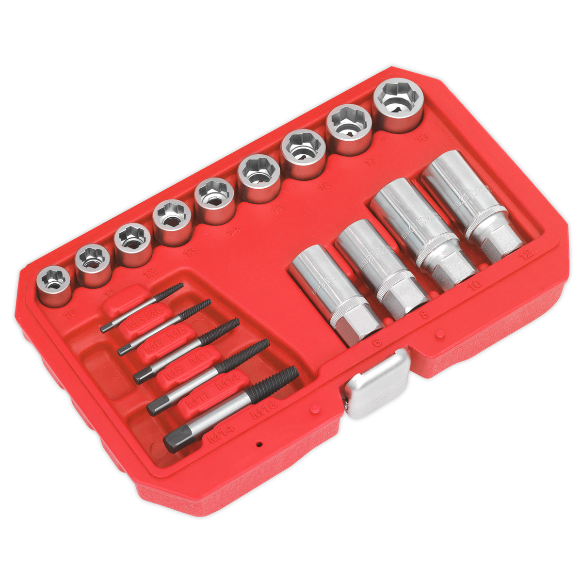 Sealey AK751 Premier Bolt, Stud & Screw Extractor Set 18pc - additional view 4