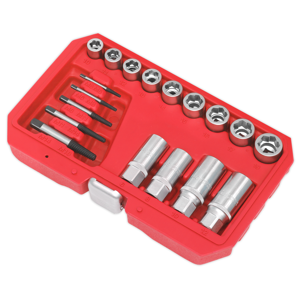 Sealey AK751 Premier Bolt, Stud & Screw Extractor Set 18pc - additional view 5