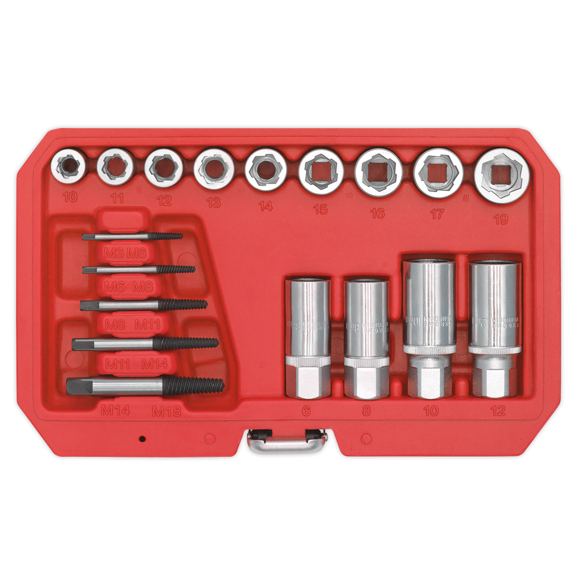 Sealey AK751 Premier Bolt, Stud & Screw Extractor Set 18pc - additional view 6