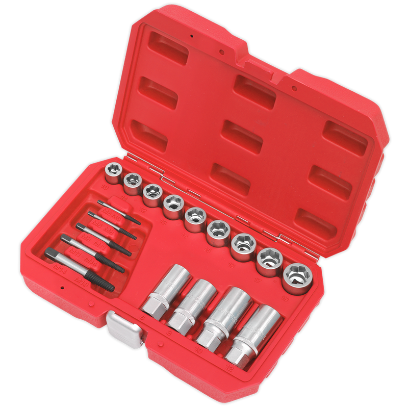 Sealey AK751 Premier Bolt, Stud & Screw Extractor Set 18pc - additional view 2