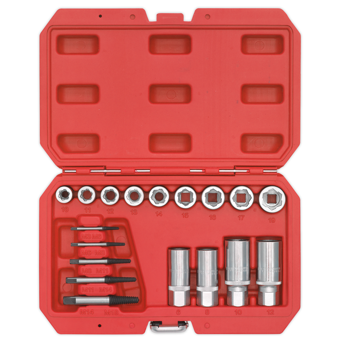 Sealey AK751 Premier Bolt, Stud & Screw Extractor Set 18pc - additional view 3