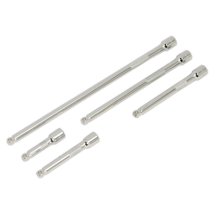 Sealey AK766 Premier Wobble Extension Bar Set 1/4"Sq Drive 5pc