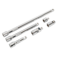Sealey AK7690 Premier Wobble/Rigid Extension Bar, Adaptor & Universal Joint Set 3/8"Sq Drive 6pc
