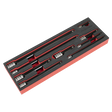 Sealey AK7693 Premier Black Wobble/Rigid Extension Bar Set 1/4", 3/8" & 1/2"Sq Drive 9pc - Premier Black