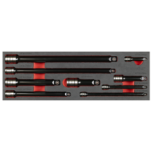 Sealey AK7693 Premier Black Wobble/Rigid Extension Bar Set 1/4", 3/8" & 1/2"Sq Drive 9pc - Premier Black - additional view 6