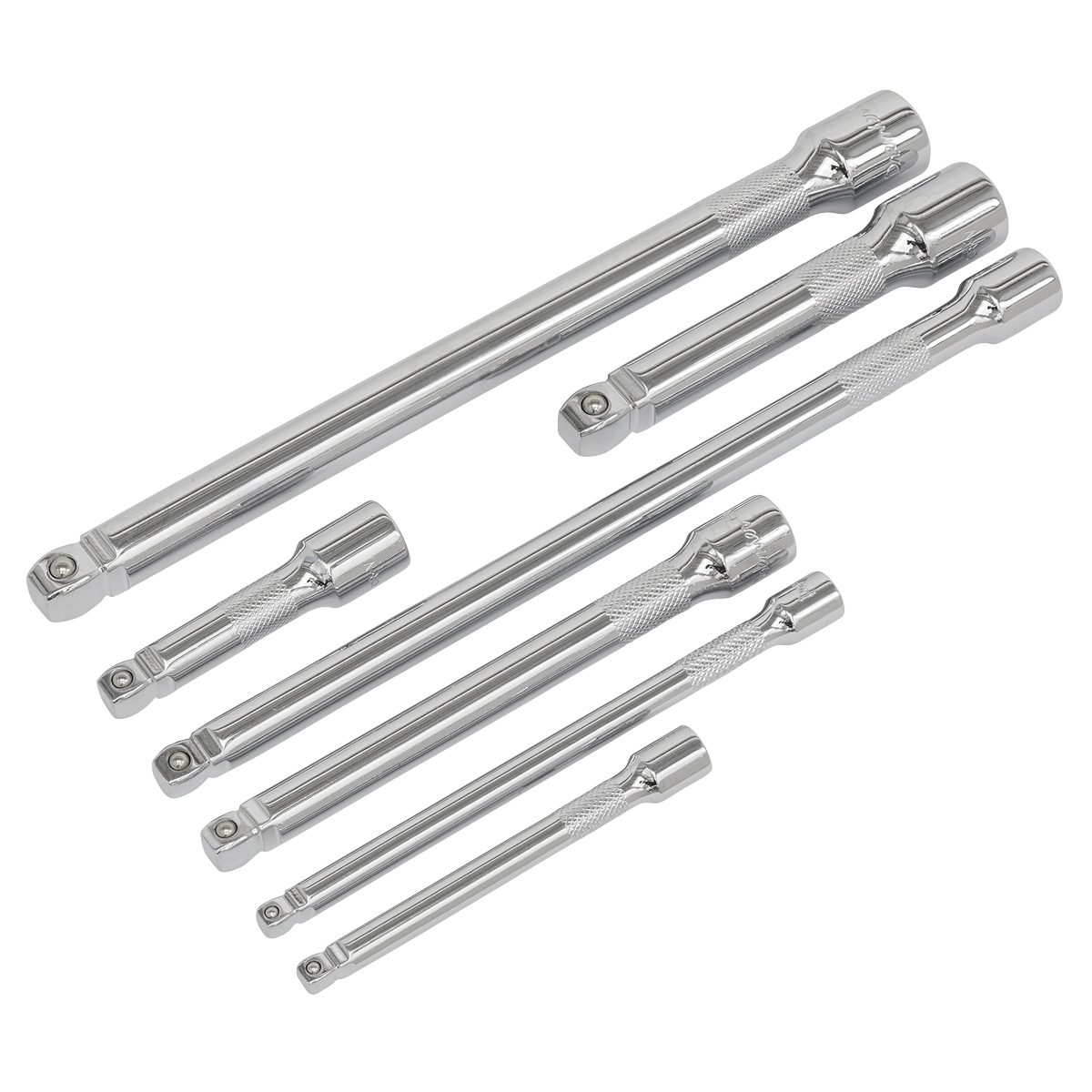 Sealey AK770 Premier Wobble/Rigid Extension Bar Set 1/4", 3/8" & 1/2"Sq Drive 7pc