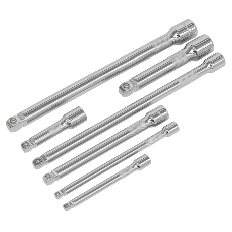 Sealey AK770 Premier Wobble/Rigid Extension Bar Set 1/4", 3/8" & 1/2"Sq Drive 7pc