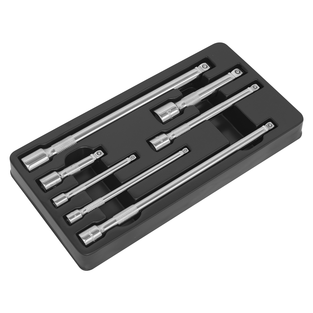 Sealey AK770 Premier Wobble/Rigid Extension Bar Set 1/4", 3/8" & 1/2"Sq Drive 7pc - additional view 2