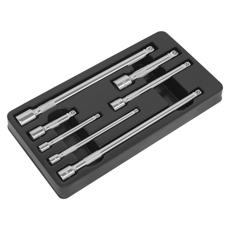 Sealey AK770 Premier Wobble/Rigid Extension Bar Set 1/4", 3/8" & 1/2"Sq Drive 7pc - additional view 2