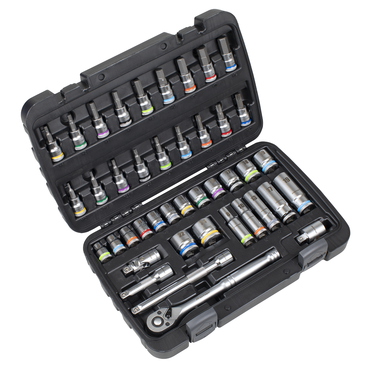 Sealey AK7915 Socket & Socket Bit Set 3/8"Sq Drive 42pc