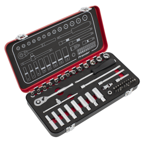 Sealey AK7920 Premier Platinum Socket Set 1/4"Sq Drive 49pc