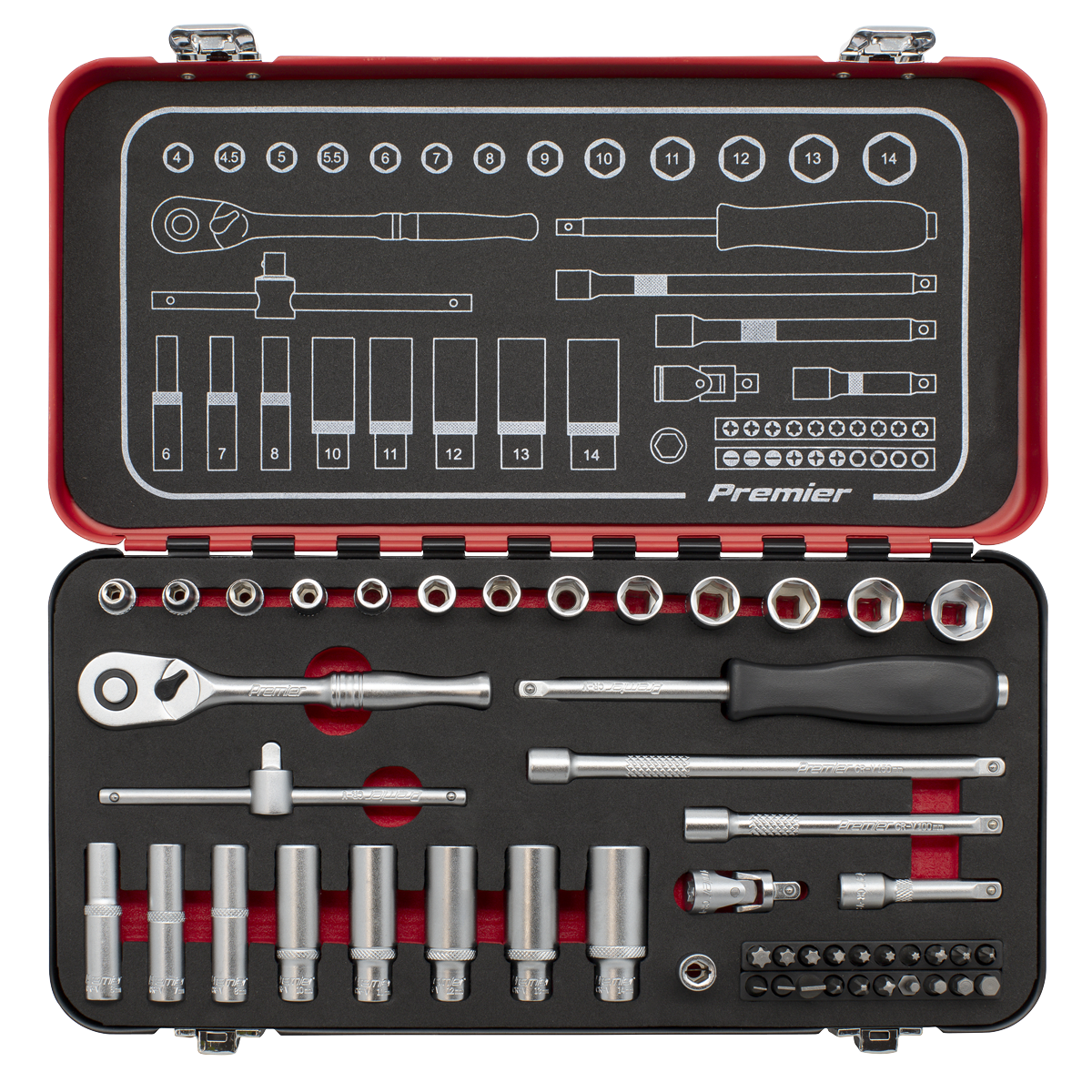 Sealey AK7920 Premier Platinum Socket Set 1/4"Sq Drive 49pc - additional view 10