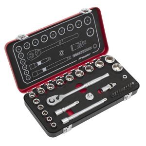 Sealey AK7921 Premier Platinum Socket Set 3/8"Sq Drive 31pc