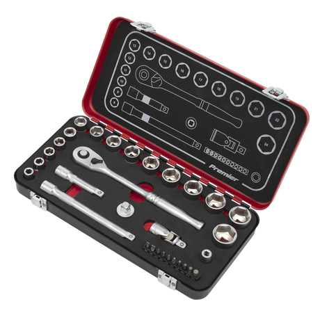Sealey AK7921 Premier Platinum Socket Set 3/8"Sq Drive 31pc - additional view 2