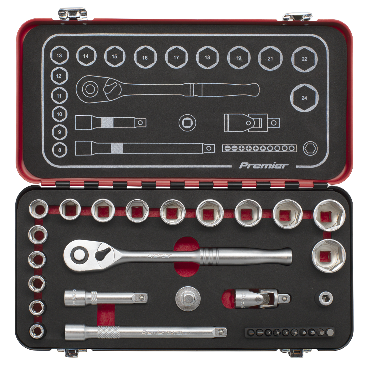 Sealey AK7921 Premier Platinum Socket Set 3/8"Sq Drive 31pc - additional view 3
