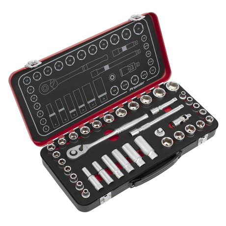 Sealey AK7923 Premier Platinum Metric/Imperial Socket Set 3/8"Sq Drive 37pc