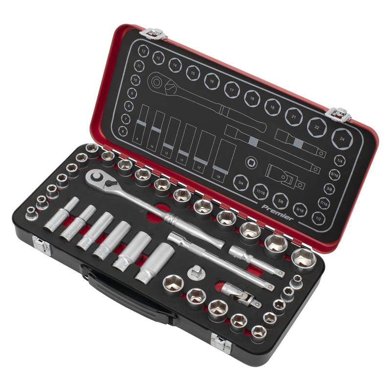Sealey AK7923 Premier Platinum Metric/Imperial Socket Set 3/8"Sq Drive 37pc - additional view 3