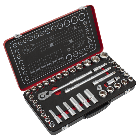 Sealey AK7925 Premier Platinum Metric/Imperial Socket Set 1/2"Sq Drive 40pc