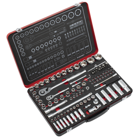 Sealey AK7926 Premier Platinum Socket Set 1/4" & 1/2"Sq Drive 108pc