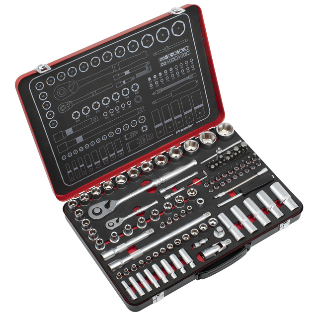 Sealey AK7926 Premier Platinum Socket Set 1/4" & 1/2"Sq Drive 108pc