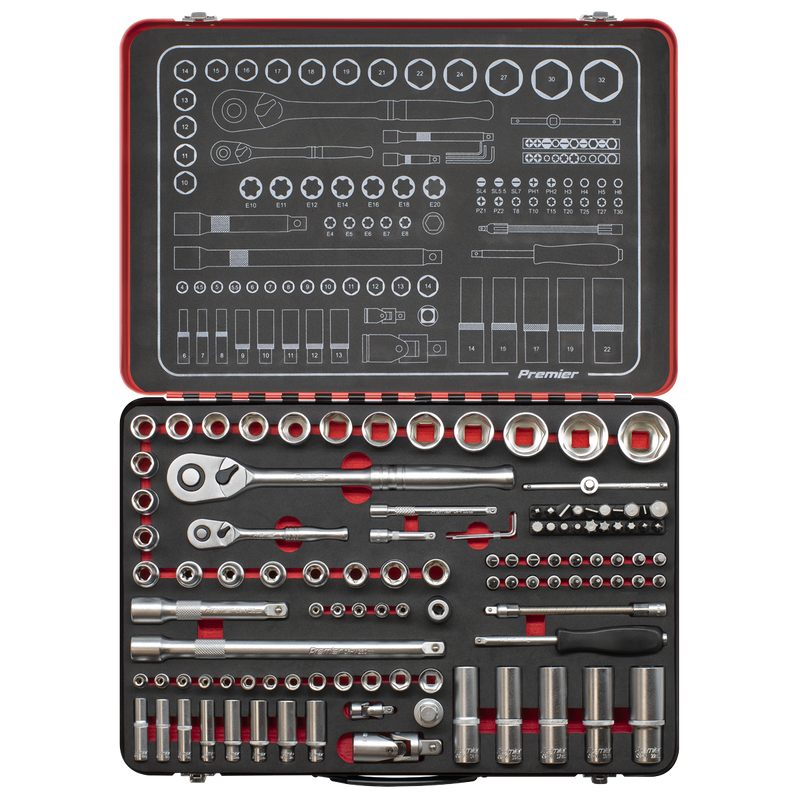 Sealey AK7926 Premier Platinum Socket Set 1/4" & 1/2"Sq Drive 108pc - additional view 4