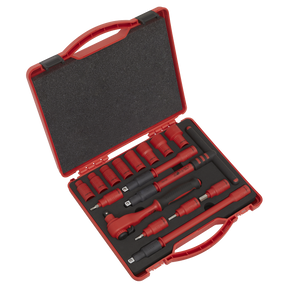 Sealey AK7940 Premier Insulated Socket Set 3/8"Sq Drive 16pc - VDE Approved