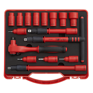 Sealey AK7940 Premier Insulated Socket Set 3/8"Sq Drive 16pc - VDE Approved - additional view 2