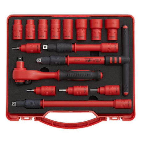 Sealey AK7940 Premier Insulated Socket Set 3/8"Sq Drive 16pc - VDE Approved - additional view 2