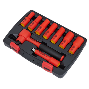 Sealey AK7942 Premier Insulated Socket Set 3/8"Sq Drive 9pc - VDE Approved - additional view 4