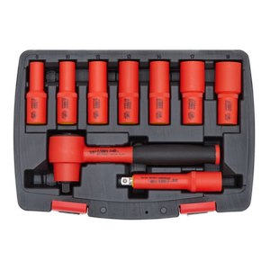 Sealey AK7942 Premier Insulated Socket Set 3/8"Sq Drive 9pc - VDE Approved - additional view 2