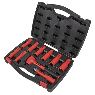 Sealey AK7943 Premier Insulated Socket Set 1/2"Sq Drive 10pc - VDE Approved