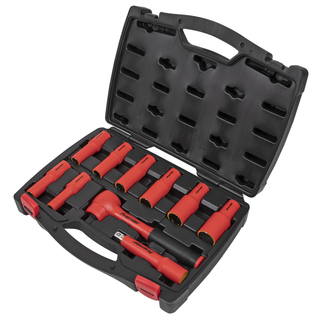 Sealey AK7943 Premier Insulated Socket Set 1/2"Sq Drive 10pc - VDE Approved