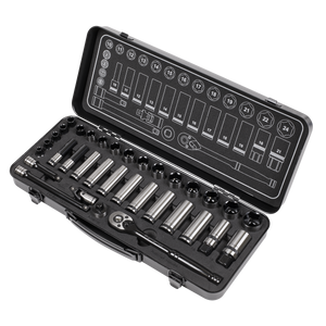 Sealey AK7971 Premier Black Socket Set 3/8"Sq Drive 34pc - additional view 3
