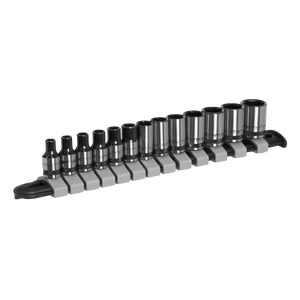 Sealey AK7990 Premier Black Socket Set 1/4"Sq Drive 13pc