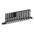Sealey AK7991 Premier Black Deep Socket Set 1/4"Sq Drive 13pc