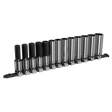 Sealey AK7995 Premier Black Deep Socket Set 1/2"Sq Drive 13pc