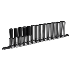 Sealey AK7995 Premier Black Deep Socket Set 1/2"Sq Drive 13pc