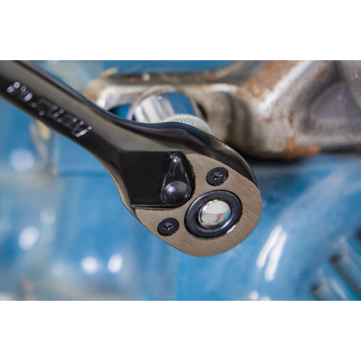 Sealey AK7997 Premier Black Ratchet Wrench 1/4"Sq Drive - additional view 3